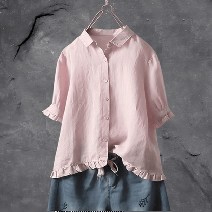 CM | Lujosa blusa de lino