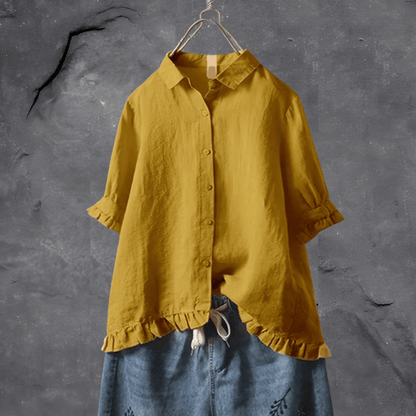 CM | Lujosa blusa de lino