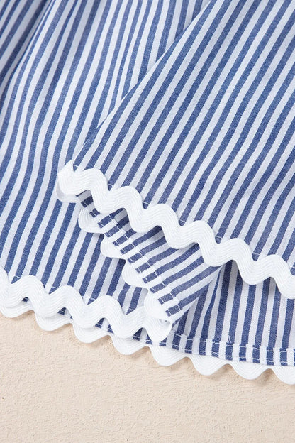 CM | Stripe Mini vestido sin mangas y con escote de pico