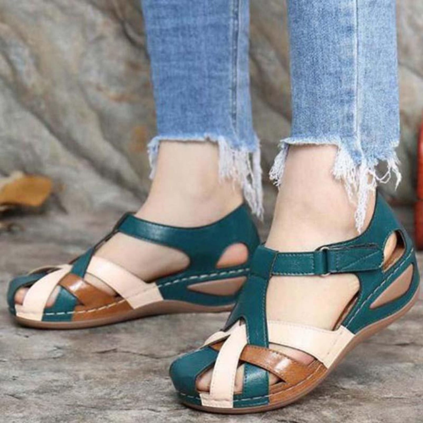 CM | | Sandalias con tacón de cuña para mujer