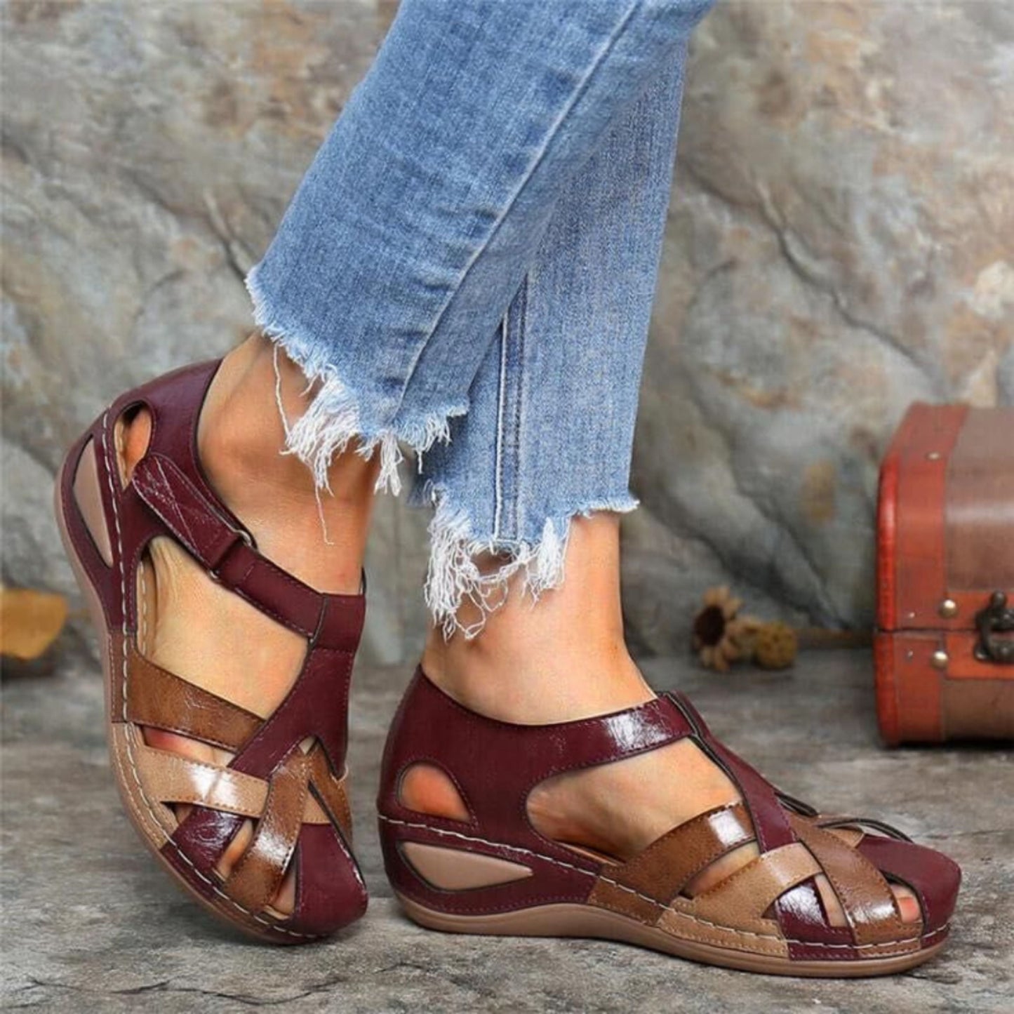 CM | | Sandalias con tacón de cuña para mujer