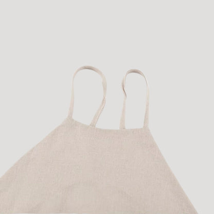 CM | Mini Vestido de Verano de Lino con Cuello