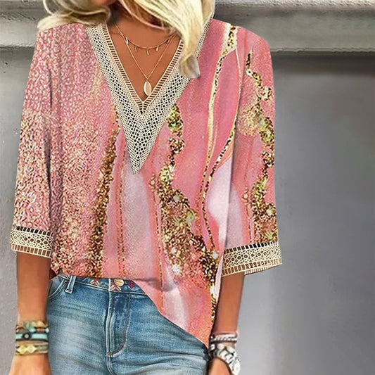 CM | Blusa de encaje con escote en V
