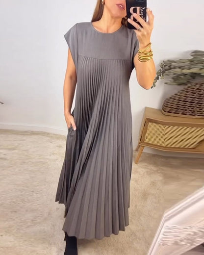 CM | Elegante maxi vestido plisado