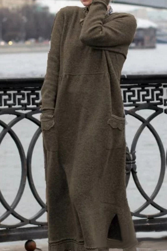 CM | Vestido largo de jersey con bolsillos