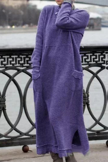 CM | Vestido largo de jersey con bolsillos