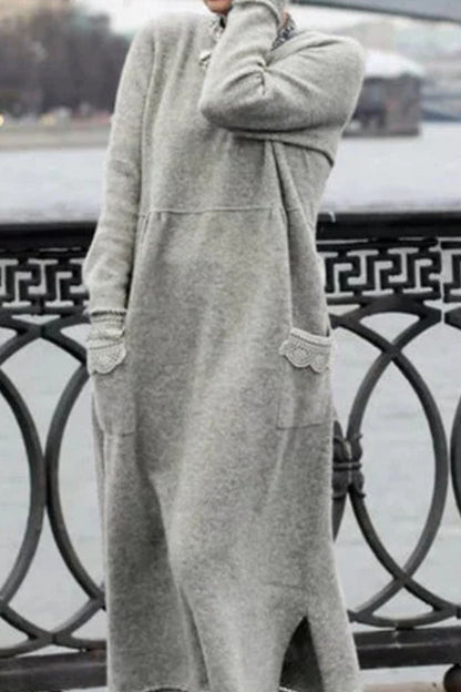 CM | Vestido largo de jersey con bolsillos