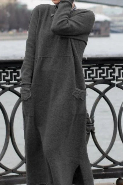 CM | Vestido largo de jersey con bolsillos
