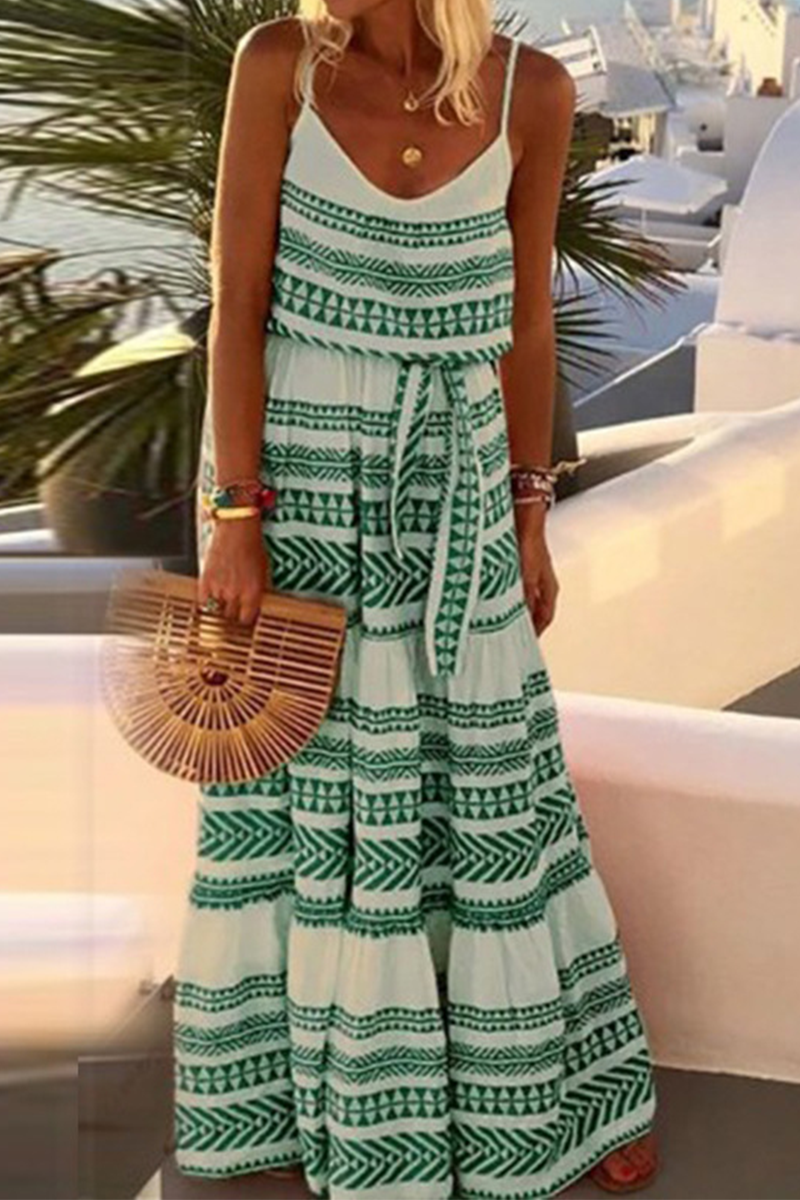 CM | Vestido largo con estampados fluidos