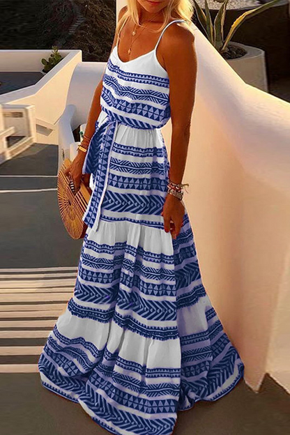 CM | Vestido largo con estampados fluidos