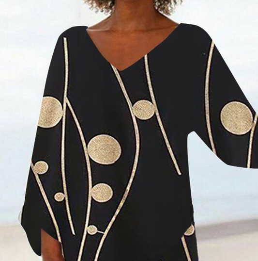 CM | Trendy moda nueva blusa suelta grande para las mujeres