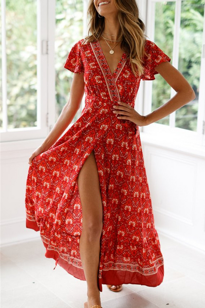 CM | Vestido largo con estampado floral