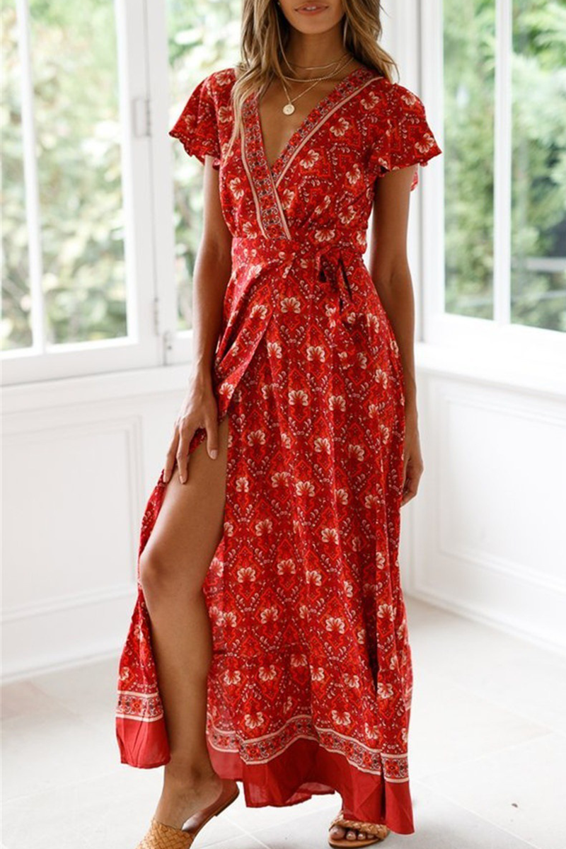 CM | Vestido largo con estampado floral