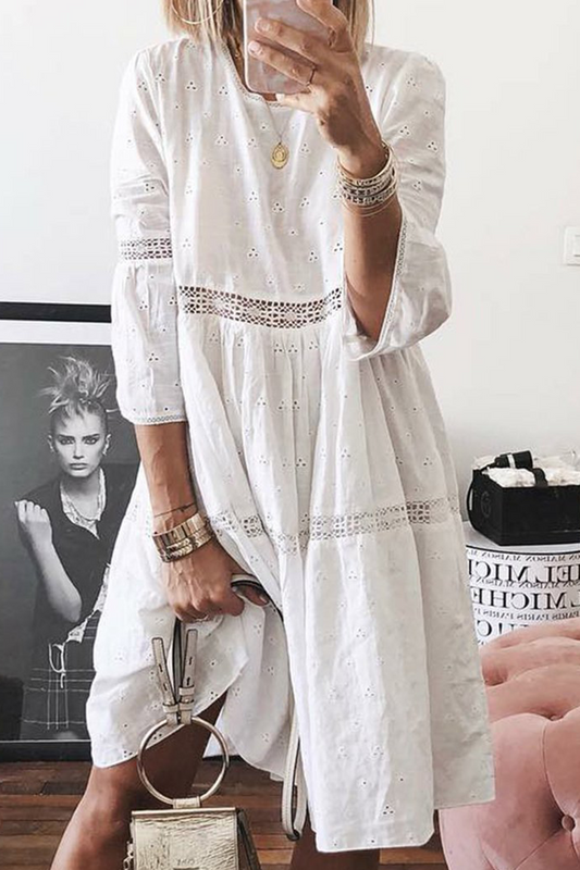 CM | Vestido midi de encaje
