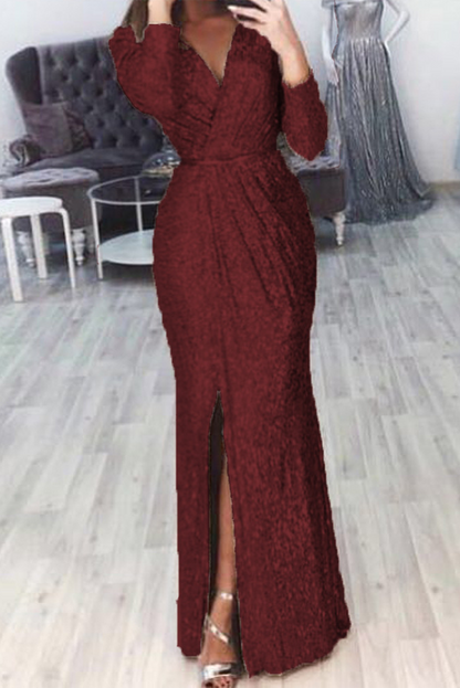 CM | Vestido largo de lentejuelas