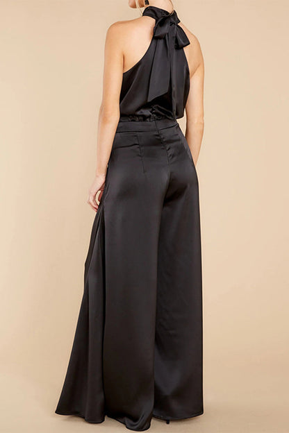 CM | Fashion Casual Solid Patchwork Halter Loose Jumpsuits (5 Colores)