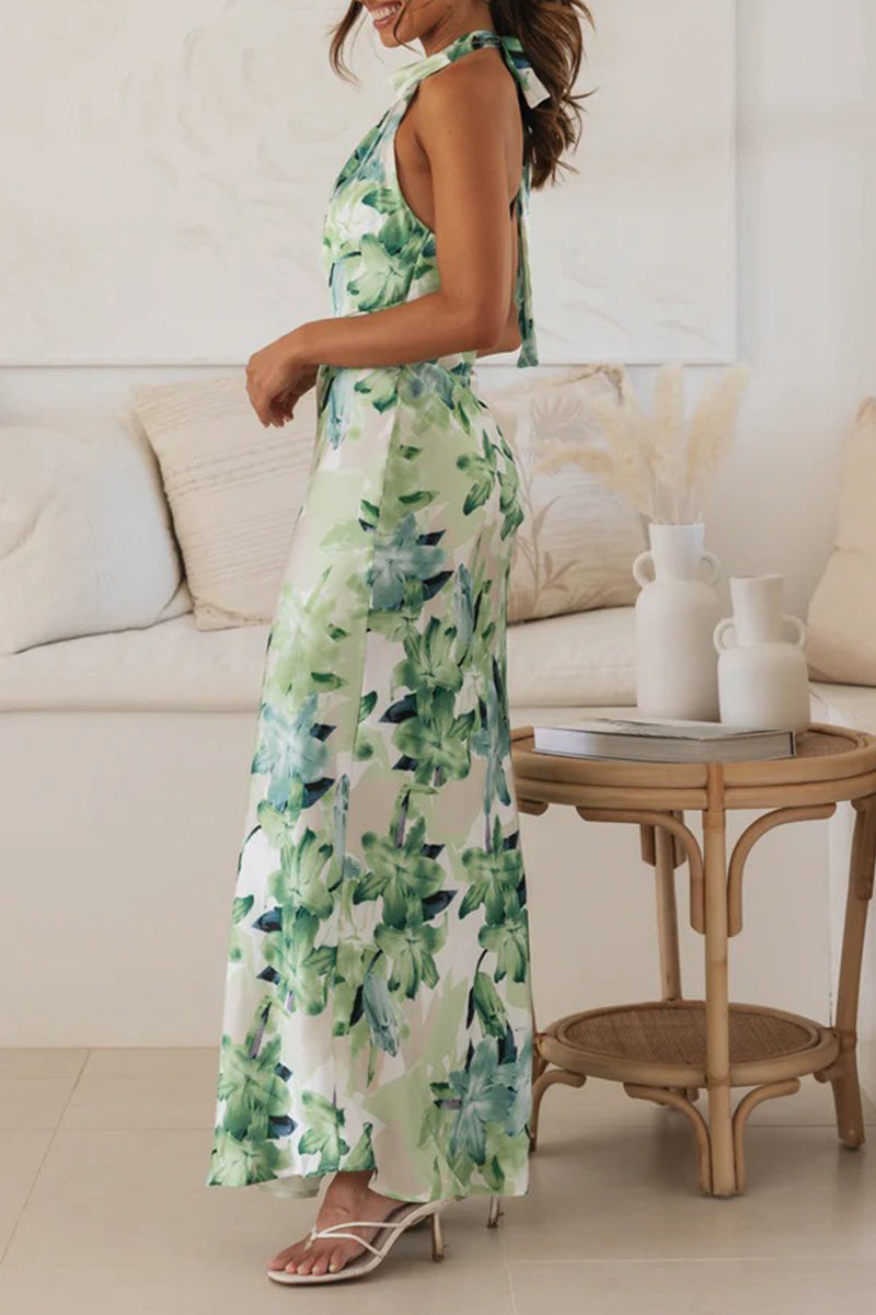 CM | Vestido largo y vaporoso con estampado floral