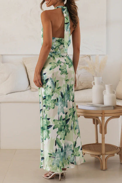 CM | Vestido largo y vaporoso con estampado floral