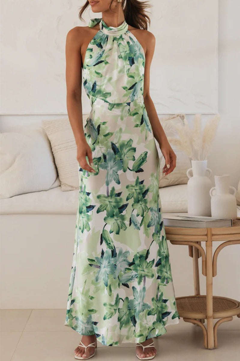 CM | Vestido largo y vaporoso con estampado floral
