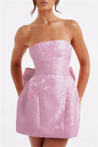 CM | Minivestido de jacquard Bustier