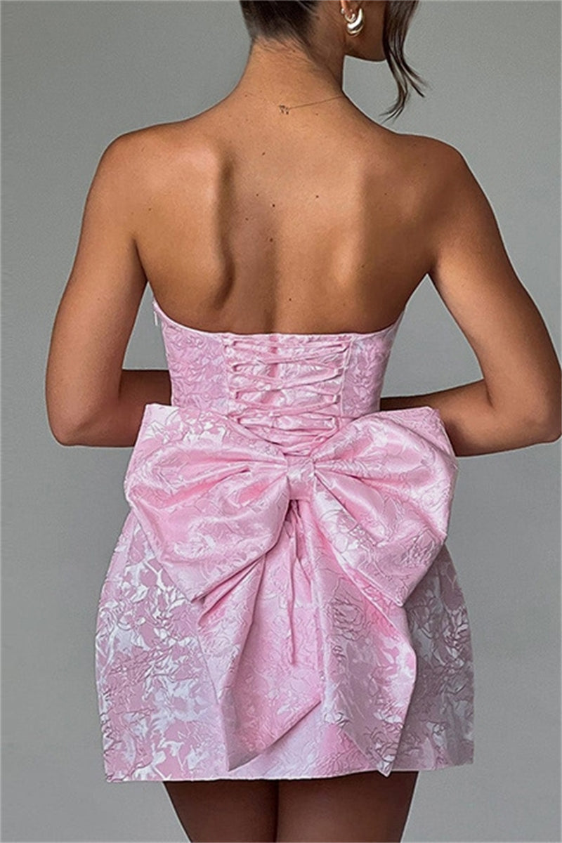 CM | Minivestido de jacquard Bustier