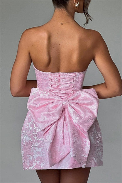 CM | Minivestido de jacquard Bustier