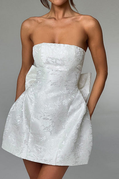 CM | Minivestido de jacquard Bustier