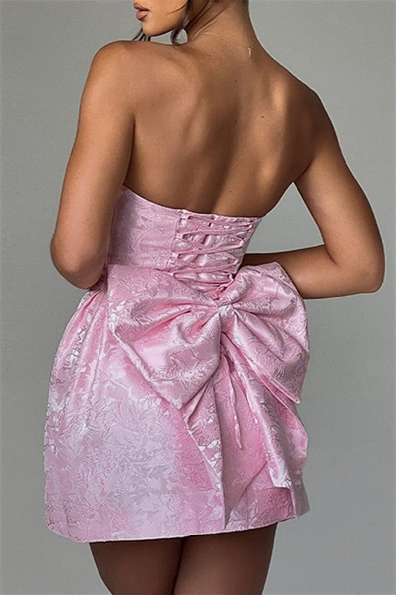 CM | Minivestido de jacquard Bustier
