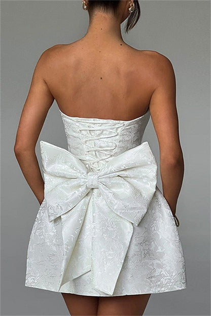 CM | Minivestido de jacquard Bustier