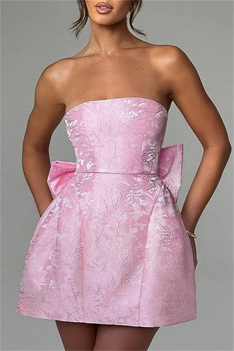 CM | Minivestido de jacquard Bustier