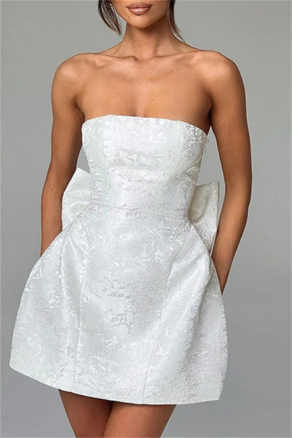 CM | Minivestido de jacquard Bustier