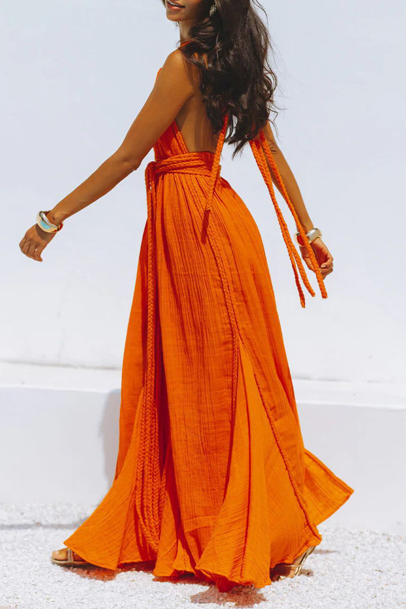 CM | Vestido largo y vaporoso con escote en V