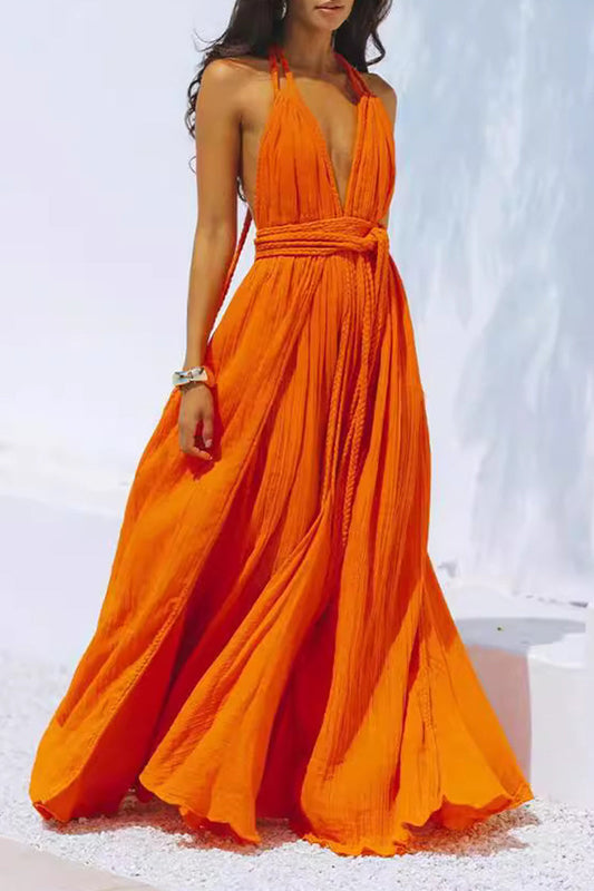CM | Vestido largo y vaporoso con escote en V