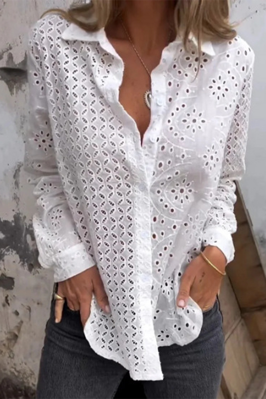 CM | Blusas casuales de color sólido con cuello vuelto (7 colores)