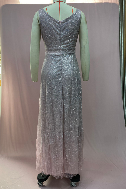CM | Vestido largo con refinadas lentejuelas