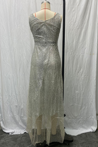 CM | Vestido largo con refinadas lentejuelas