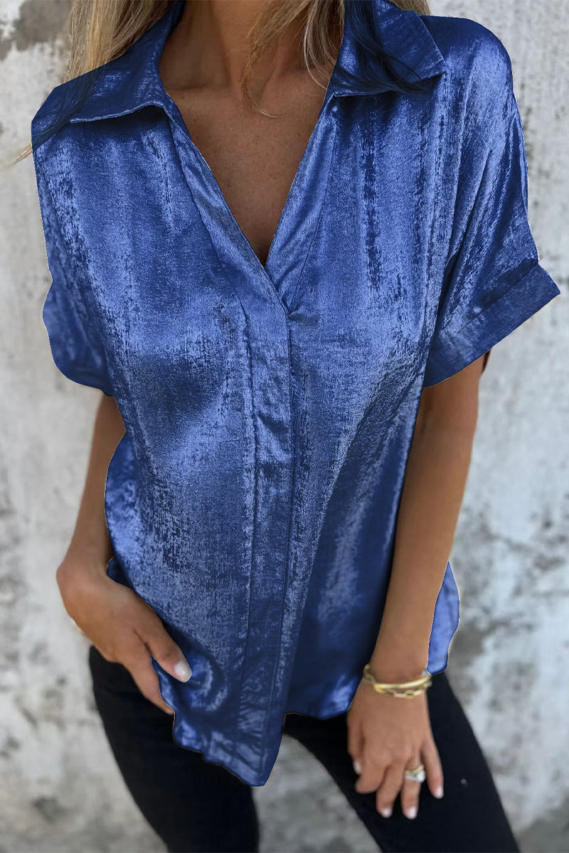 CM | Blusas con cuello vuelto y estampado bronceado (5 colores)