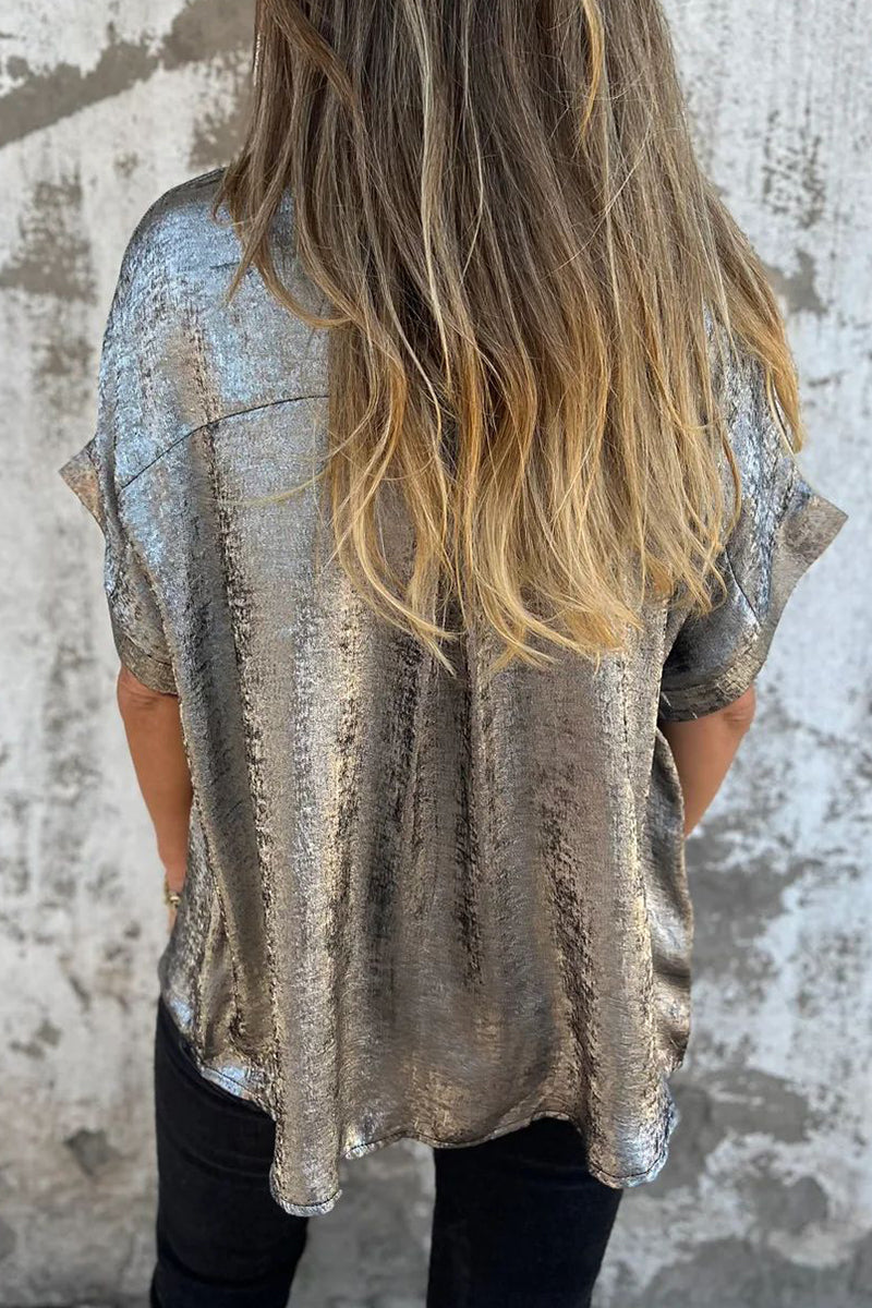 CM | Blusas con cuello vuelto y estampado bronceado (5 colores)