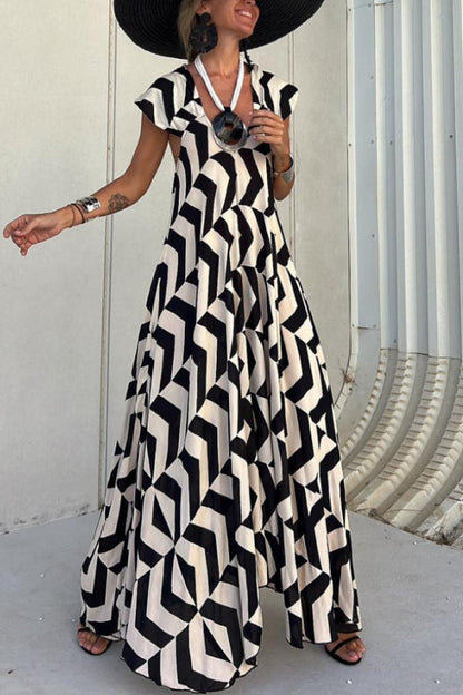 CM | MARIN ROJO-NEGRO, VESTIDO LARGO