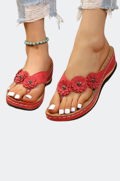 CM | sandalias ortopédicas de verano con estampado floral para mujer - Felice