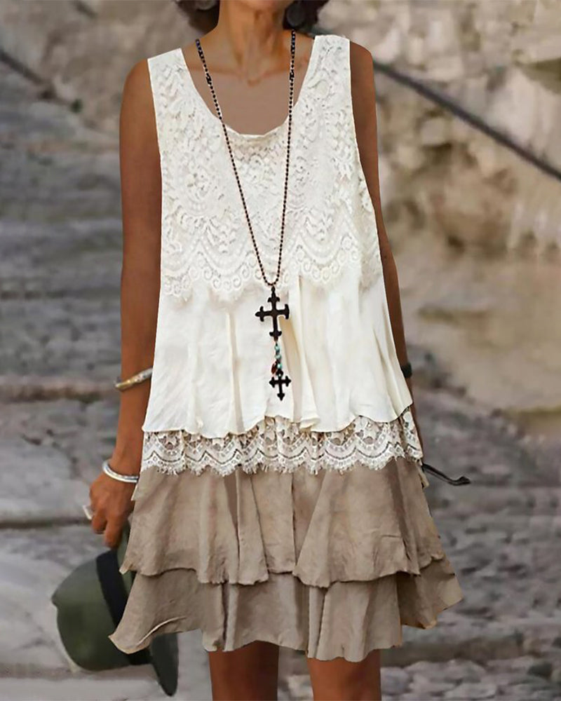 CM | Vestido midi multicapa
