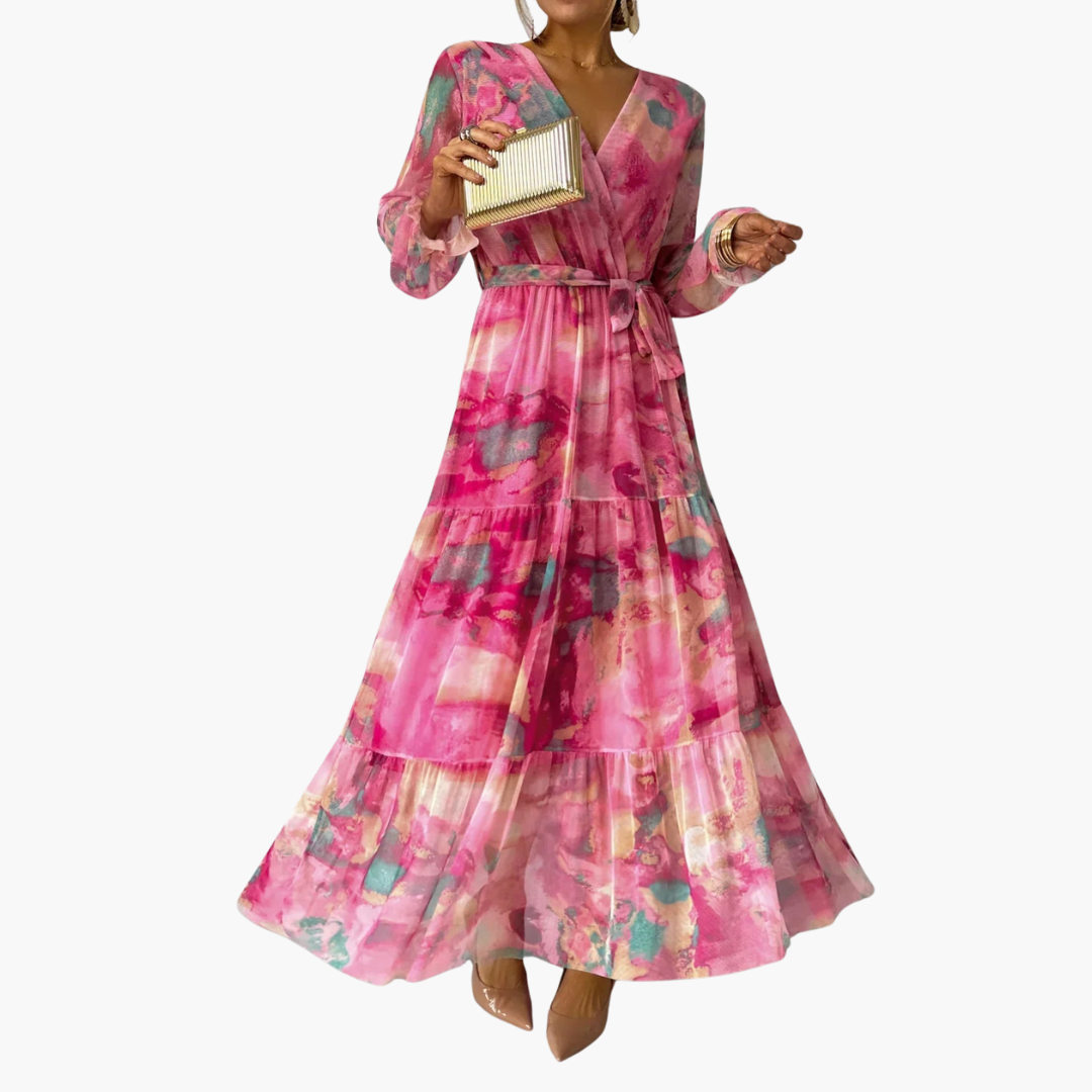 CM | maxi vestido de mujer con mangas largas para llevar en verano