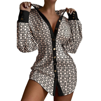 CM | Blusa de moda con tapeta de botones para mujer