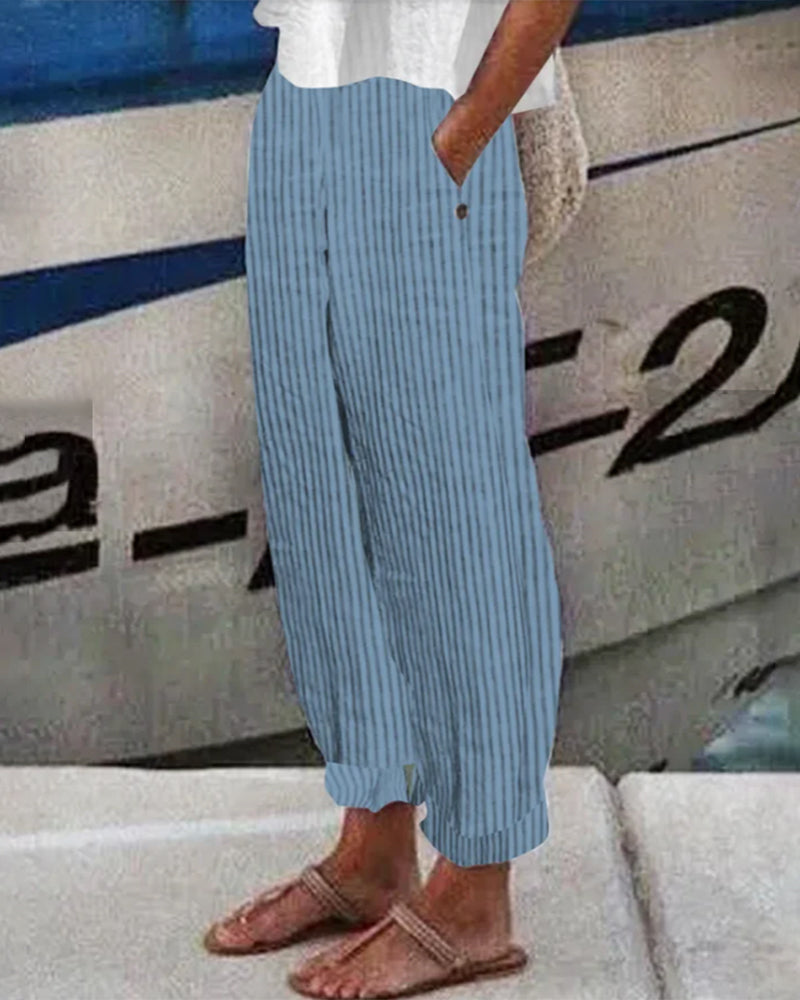 CM | Pantalones sueltos a rayas