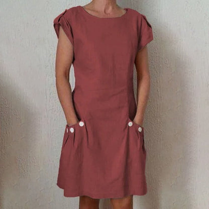 CM | Vestido casual monocolor