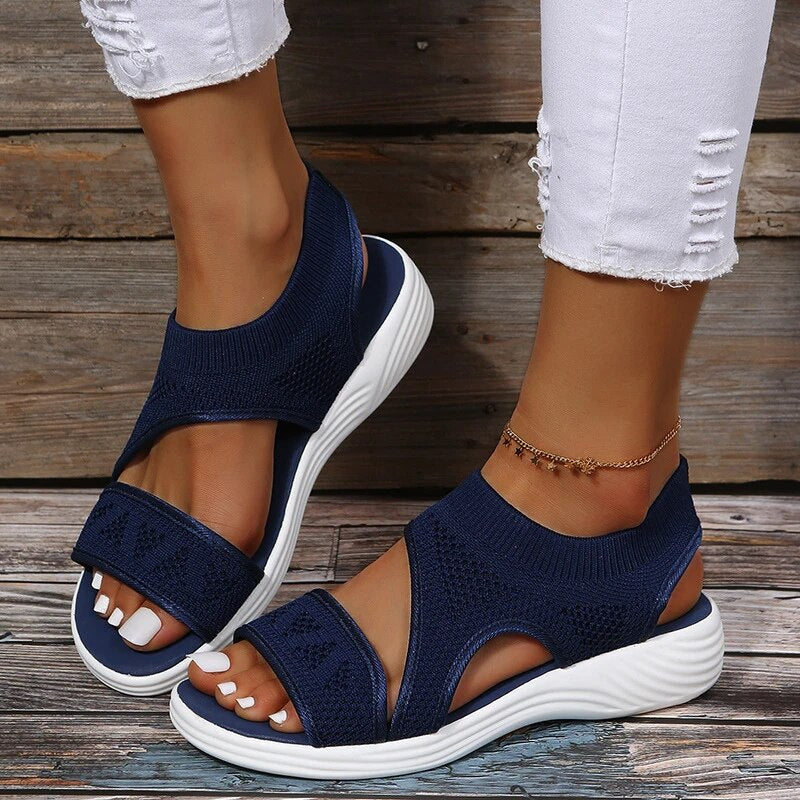 CM | Sandalias ortopédicas con estampado de cola de pez