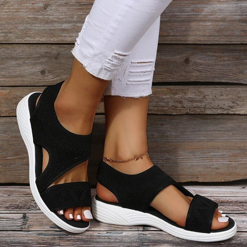 CM | Sandalias ortopédicas con estampado de cola de pez