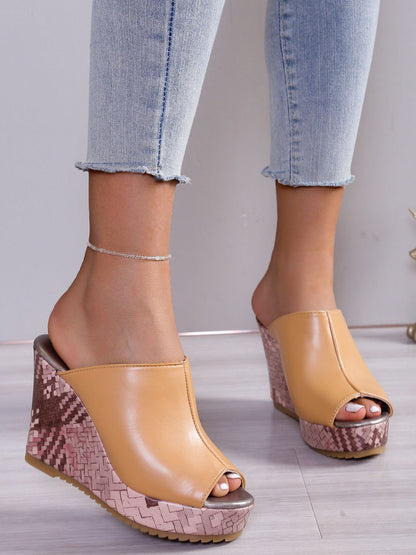 CM | Sandalias de tacón alto en piel de PU