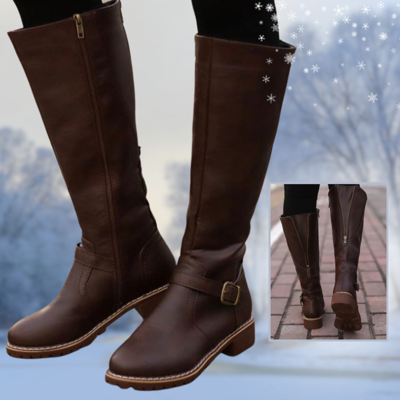 CM | Botas altas de mujer con hebilla y tacón