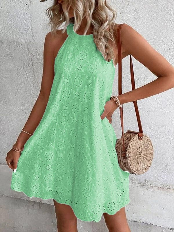 CM | Vestido corto de ojales